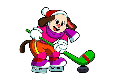 Dog Ice hockey Sports Puck