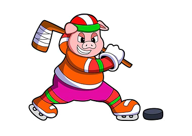 Pig Ice hockey Sports Puck