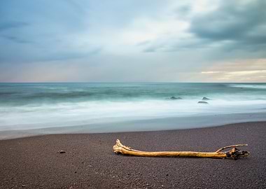Black beach on sao miguel