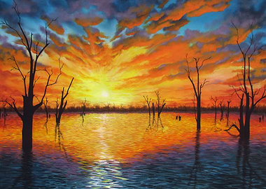 Sunset over Lake Victoria