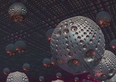 Spheres Invade At Sunset