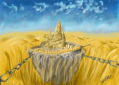 Golden city in the desert