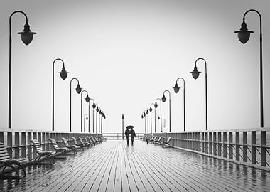 Couple on a pier