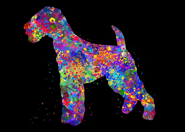Airedale Terrier colorful