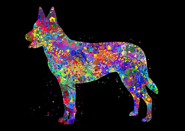 Dutch shepherd watercolor