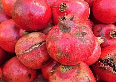 Red pomegranates