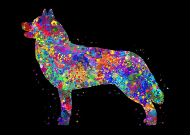 Siberian Husky watercolor