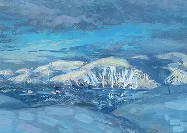 Winter Mountains Landscape