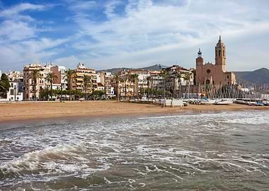 Sitges Sea Town In Spain