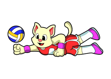 Cat Volleyball Sports