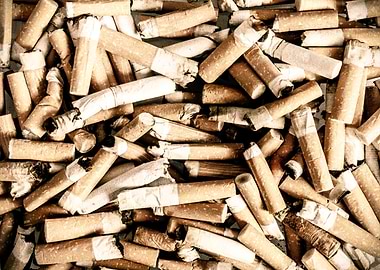Cigarette butts vintage