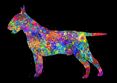 Bull Terrier watercolor