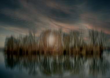 Abstract Lake island