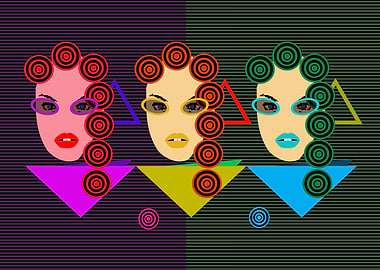 Retro pop art background w