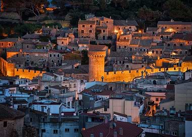 Tossa de Mar Town By Night