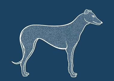 Greyhound Dog Pet Ink Art