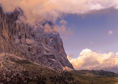 rocky mountain and cloudy