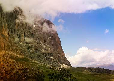 rocky mountain and cloudy