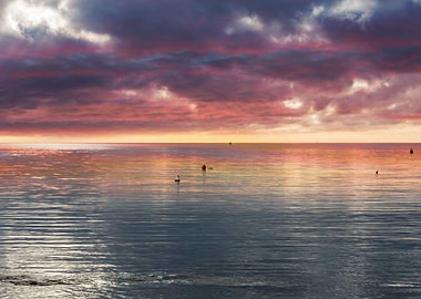 stormy sky and reflections