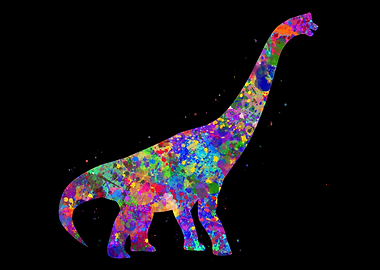 Brachiosaurus watercolor