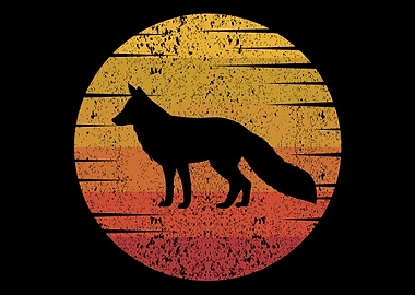 Fox Retro Sunset Fox Wild
