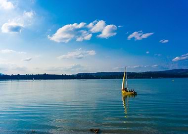 Sailing Boat on Lake