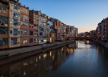 Girona City Skyline
