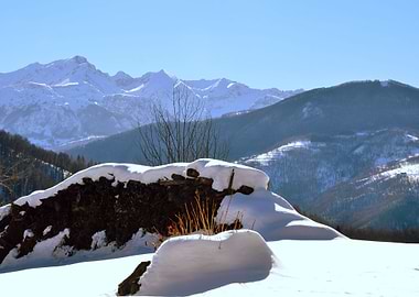 Piedmont snowy in winter