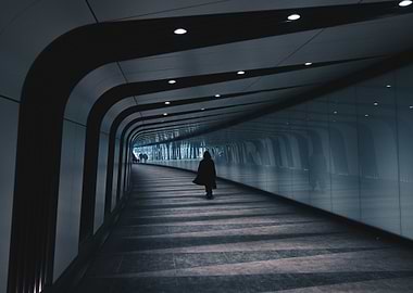 Alone underground corridor