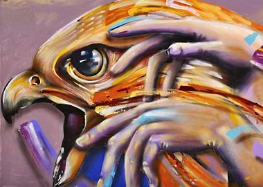 Colorful Eagle Graffiti