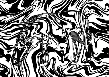 Abstract Hidden Wild Zebra