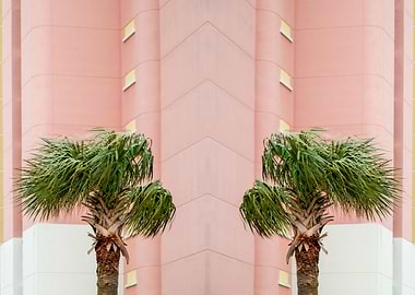 Palms on Blush Pink