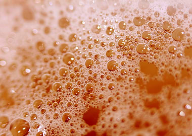 Liquid droplets close up