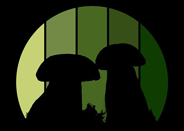 Wald Motiv Pilze Sammeln