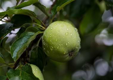 green apple rain