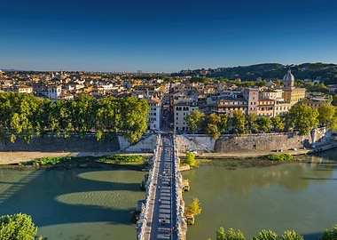 Rome River View Cityscape