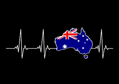 Australia pulse map flag