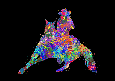 Barrel Rider Watercolor