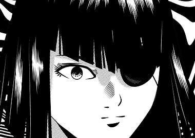 Anime girl eye patch