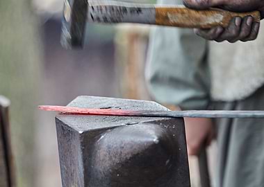 blacksmith works red hot i