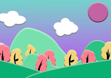 Colorful nature artwork