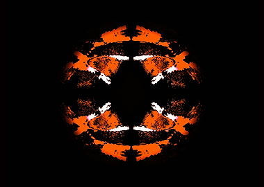 Dark Orange Ice Sphere