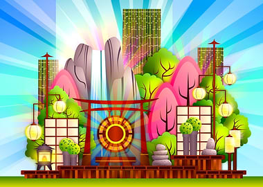 Illustration Zen Garden