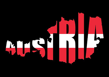 Austria map flag