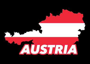 Austria map flag