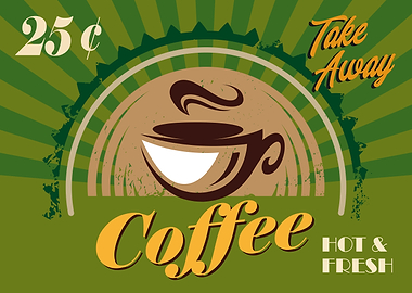 Coffee Retro Sign 1