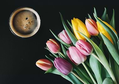 Tulips and coffee