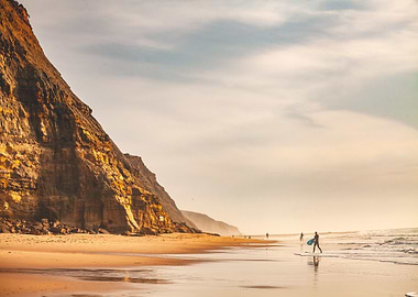 beach mountain cloud