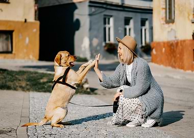 brown girl dog floor