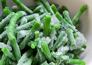 Frozen Beans with ice